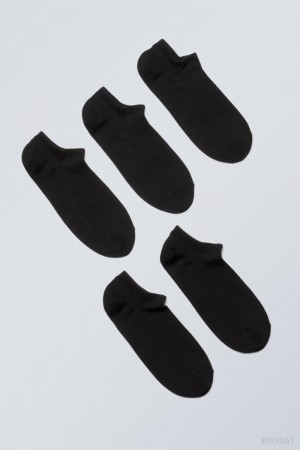 Weekday 5-pack Cotton Trainer Socks 黒 | CGDR7860