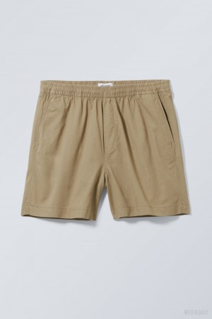 Weekday Alex Relaxed Shorts 暗ベージュ | JGQC5168