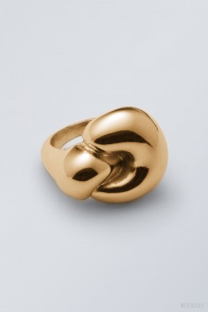 Weekday Bold Ring Golden | ARGS1698