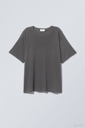 Weekday Boxy Relaxed T-shirt 暗グレー | MZQW6609