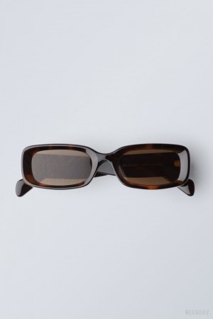 Weekday Cruise Squared Sunglasses Tortoise | LPQQ9217