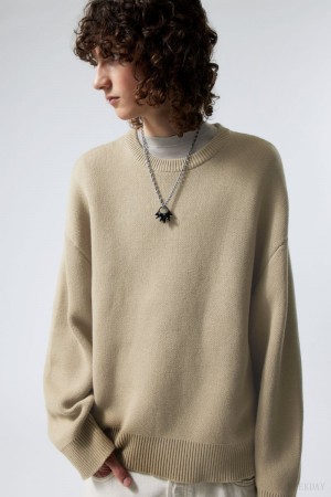 Weekday Cypher Oversized Sweater Mole | DOJH1840