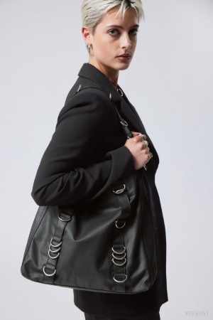 Weekday D-Ring Bag 黒 | IOOA8033