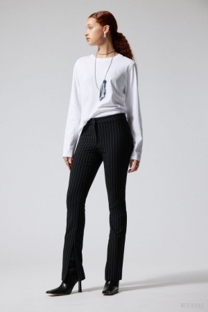 Weekday Dessa slim Trousers Pinstripe | WTSG0899