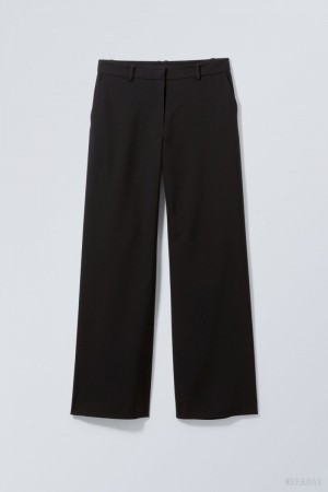 Weekday Emily Low Waist Suiting Trousers 黒 | FCAV1543