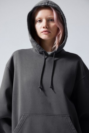 Weekday Essence Washed Oversized Hoodie グレー | FXPD1055