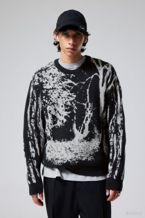 Weekday Fabian グラフィック Sweater Forest | LUFC4851