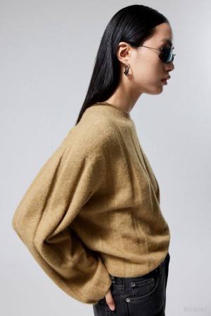 Weekday Fiona Rib Sweater ベージュ | MYEM5886