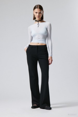 Weekday Kate Flared Suiting Trousers 黒 | ERUF6735