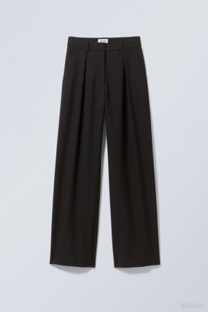 Weekday Lilah Tailored Trousers 黒 | LKKF9021