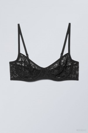 Weekday Lucy レース Underwire Bra ブラ 黒 | XWDC7168