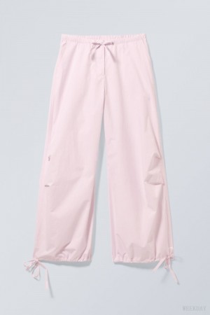 Weekday Luisa Parachute Trousers ピンク | VBSK0256