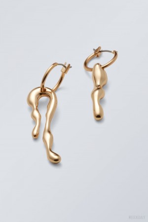 Weekday Millie Hoop Earrings Golden | PYIA4413