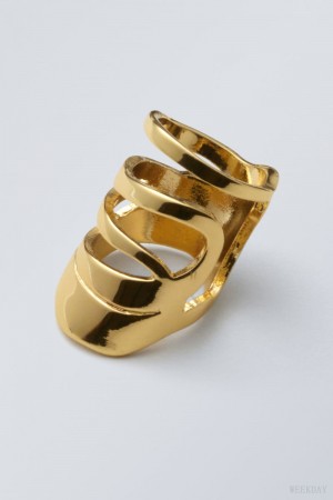 Weekday Motion Ring Golden | UJAI9285