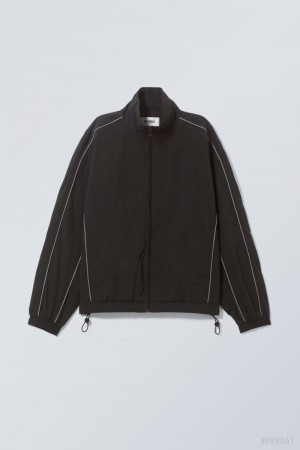 Weekday Nera Windbreaker Jacket 黒 | GAUP5536