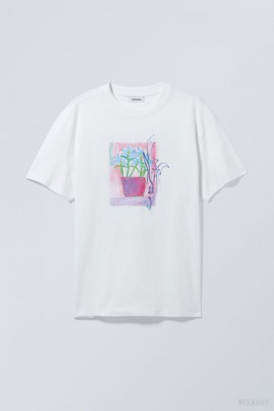 Weekday Oversized グラフィック Printed T-shirt Art School | WHBW8087