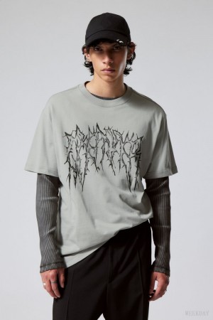 Weekday Oversized グラフィック Printed T-shirt Spikey Dreamer | LKCF8189