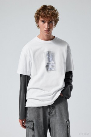 Weekday Oversized グラフィック Printed T-shirt Take Me Away | QERI5517