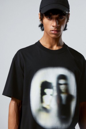 Weekday Oversized グラフィック Printed T-shirt The Blurry Band | JERG1456