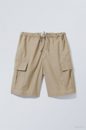 Weekday Parachute Loose Cargo Shorts ベージュ | XRYY8770