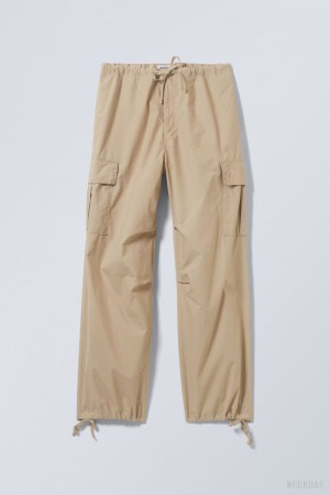 Weekday Parachute Loose Cargo Trousers ベージュ | YUDS8022