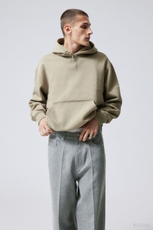 Weekday Relaxed Heavy Hoodie Dusty Mole | WLCQ8257