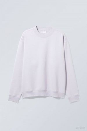 Weekday Relaxed Heavyweight Sweatshirt 紫 | ZZPI8193