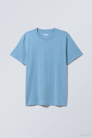 Weekday Relaxed Midweight T-shirt ライト青 | HMXQ0695