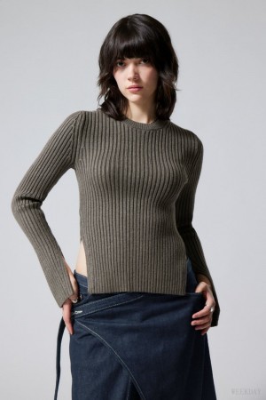 Weekday Rora Rib Sweater 暗 | DSMN1272