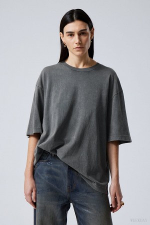 Weekday Soft Oversized T-shirt 青 | BQMQ9507