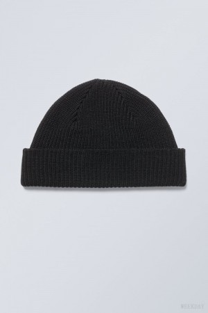 Weekday Stan Beanie 黒 | WQUT3794