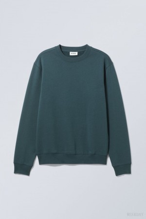 Weekday Standard Midweight Sweatshirt 暗紺碧 | ZSQX0230