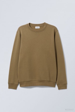 Weekday Standard Midweight Sweatshirt カーキ | ZHCP4708