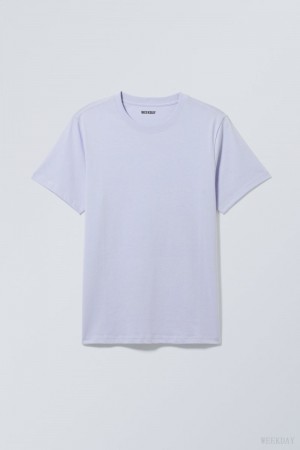 Weekday Standard Midweight T-shirt 紫 | ECNS0224