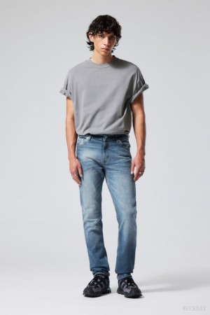 Weekday Sunday Slim Tapered Jeans 青 | YDTQ7083