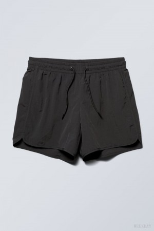 Weekday Tan Structure Swim Shorts 黒 | KPVM4214