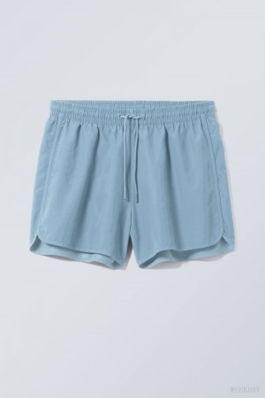 Weekday Tan Structure Swim Shorts 青 | XVRK4680