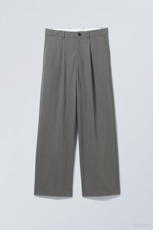 Weekday Uno Loose Suit Trousers 暗グレー | ULGP7839