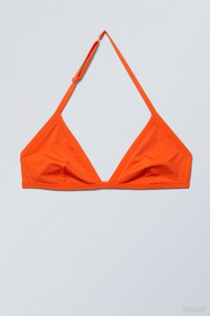 Weekday Vega Halter Triangle Bra ブラ 赤 | VPUC1802