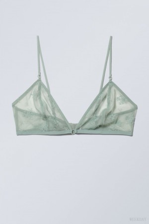 Weekday Zelda レース Bralette Bralette 緑 | CJHN3440