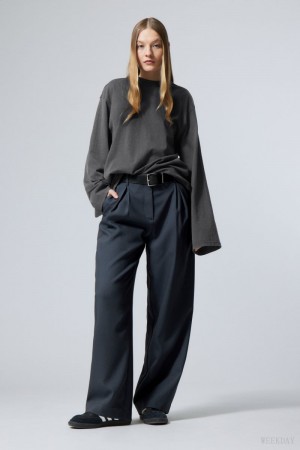 Weekday Zia Suit Trousers 暗青 | HWLW7197