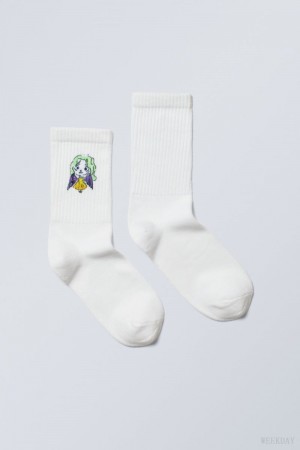 Weekday 運動 Printed Socks Angel | SHMT6919