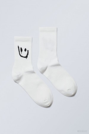 Weekday グラフィック 運動 Sock Drippy Smiley | MUGH9659