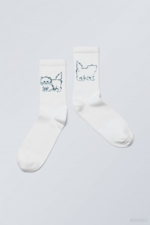 Weekday グラフィック 運動 Sock Extrovert Kitten | TJPB5188