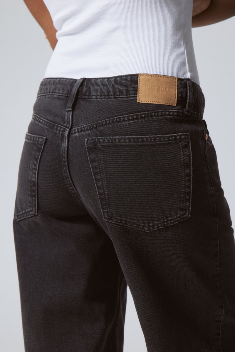 Weekday Ample Low Loose Jeans 黒 | PXGJ5290