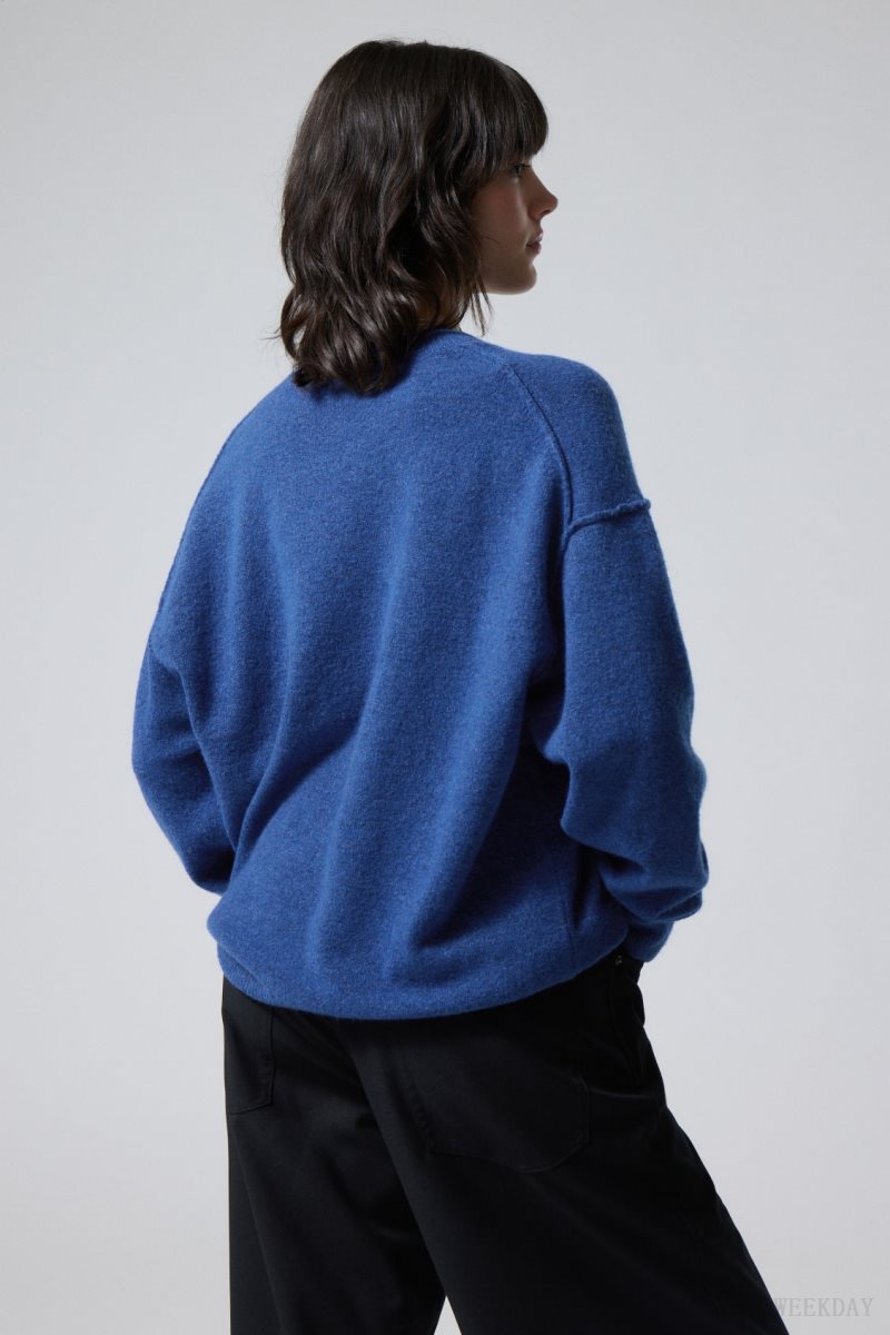 Weekday Annie Knit Sweater 青 | HHBK0063