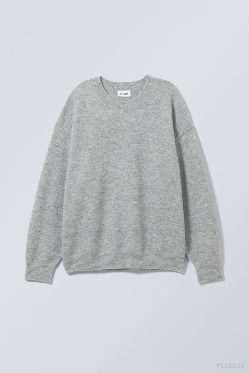 Weekday Annie Knit Sweater グレー | ISMV5118