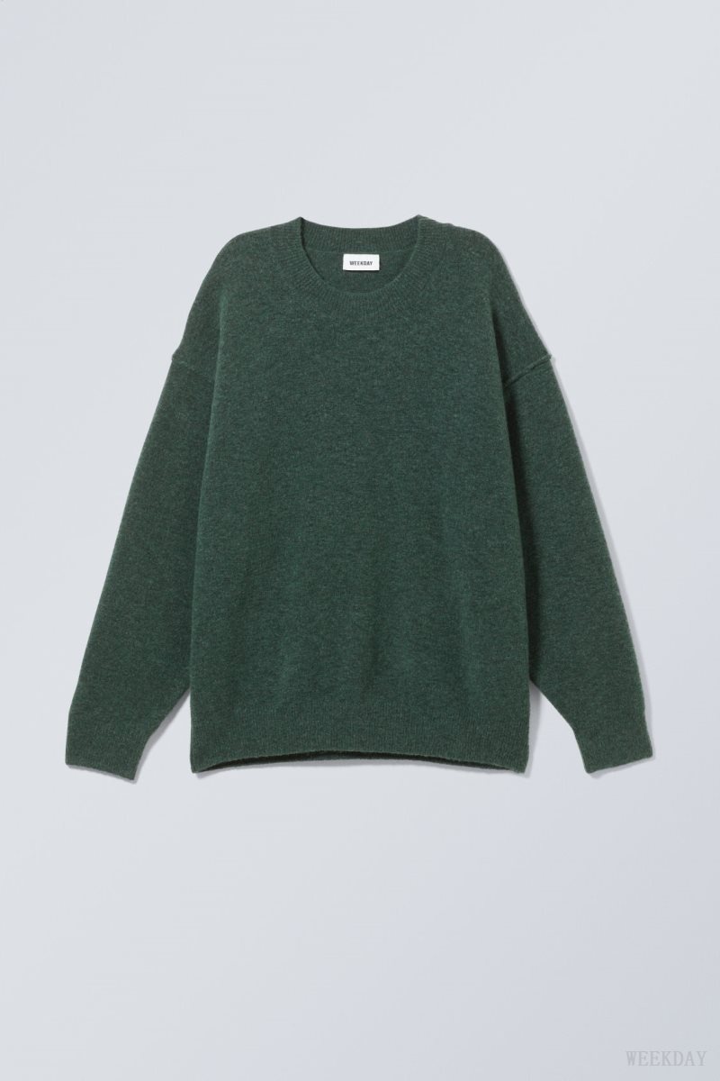 Weekday Annie Knit Sweater 暗緑 | XNQX5599