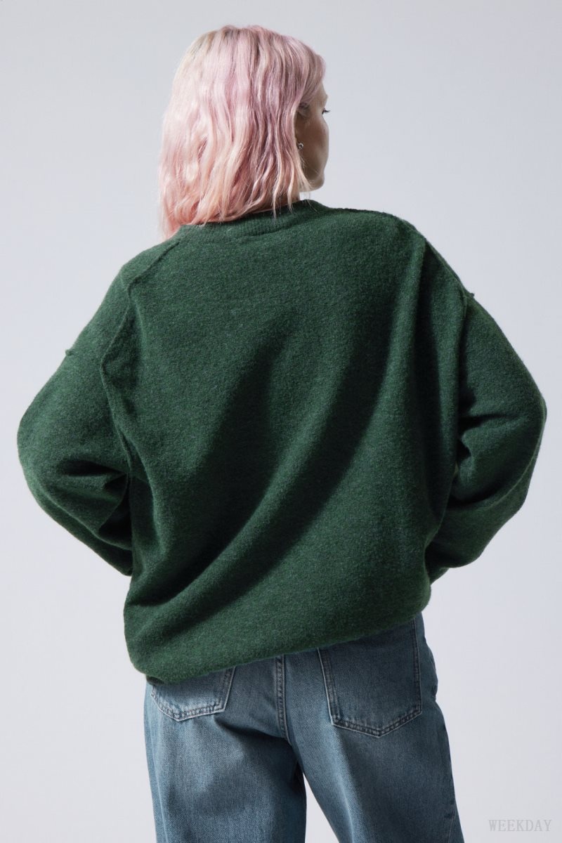 Weekday Annie Knit Sweater 暗緑 | XNQX5599