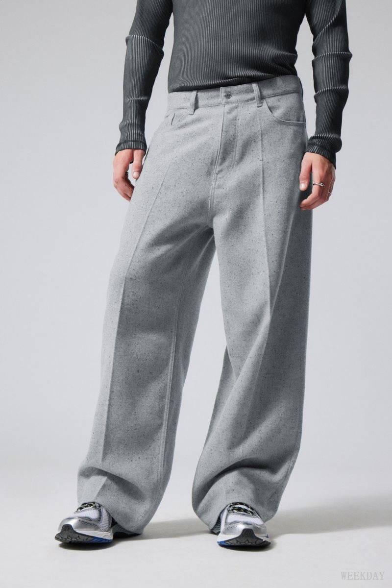 Weekday Astro Baggy Suit Trousers ライトグレー | HHZO3454